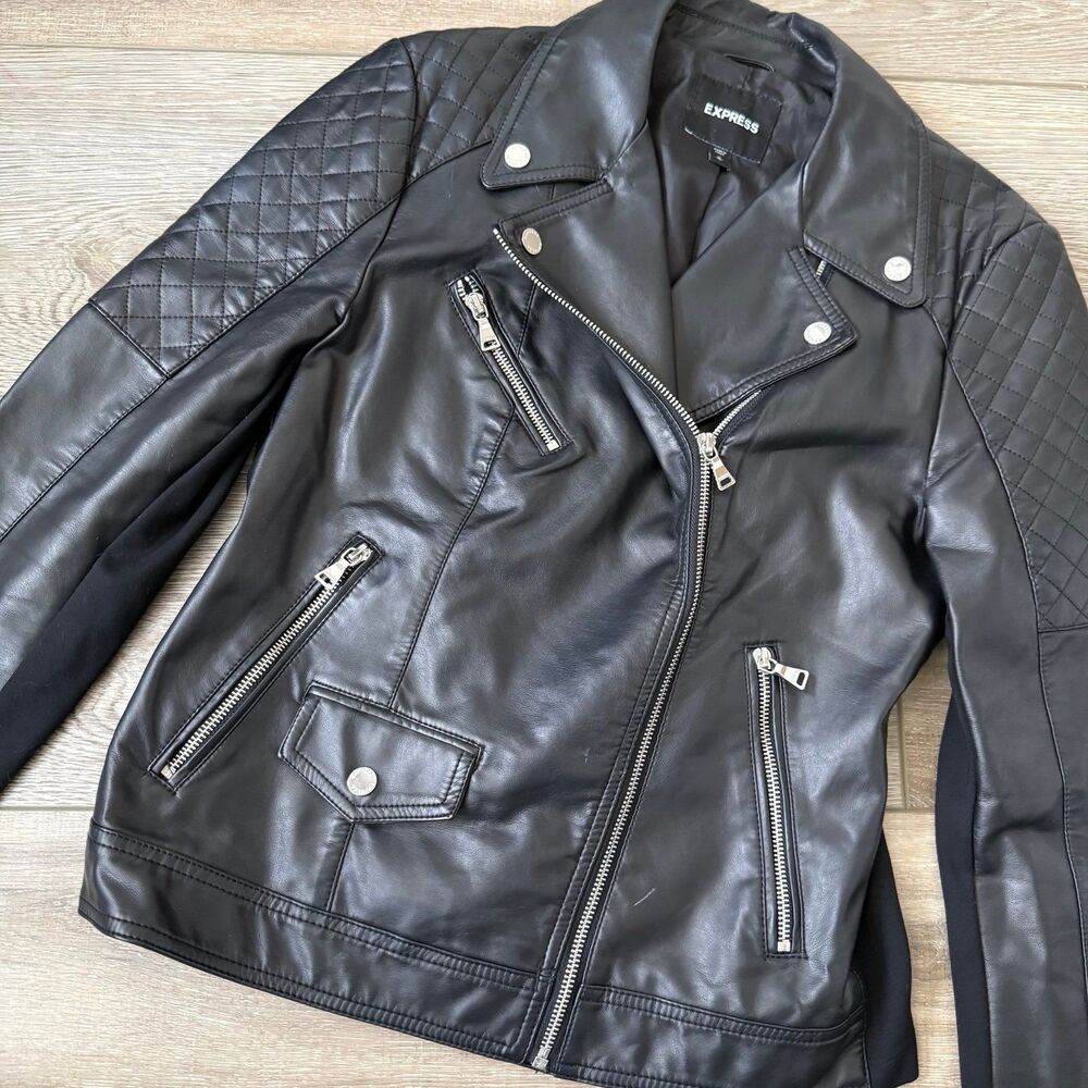 Express Faux Leather Moto Jacket